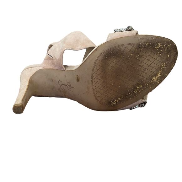 Jessica Simpson Elbella Women's Jeweled Sandals High Heels 8.5 - Picture 10 of 15